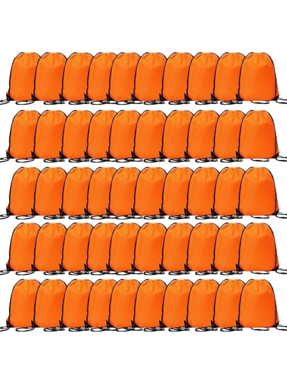 Versatile Drawstring Bags - Lightweight Polyester Cinch Backpack for Gym